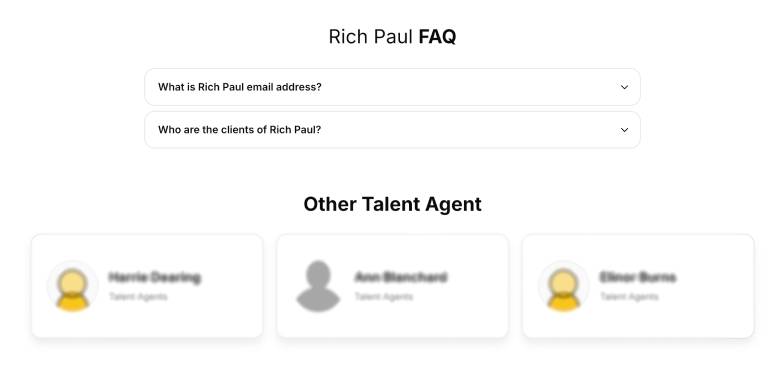 Representative FAQ and Talent Agent