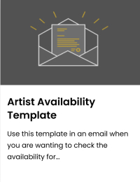 Artist Availability Template