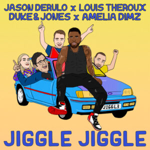 Album cover: Jiggle Jiggle (Jason Derulo x Duke & Jones x Louis Theroux x Amelia Dimz)